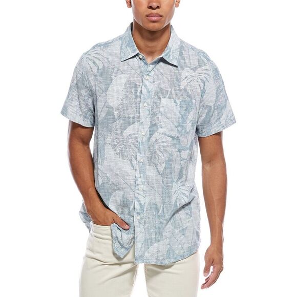 Grayers Mens  Madras Cottage Loom Printed Shirt, Blue - Picture 1 of 3